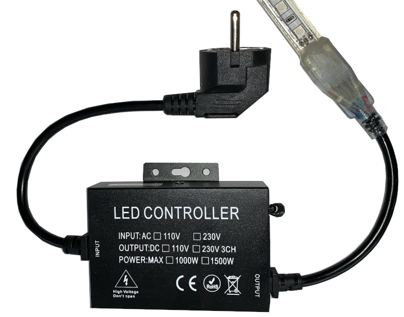 Kit bande LED RGB 30LED/m étanche 2m50 contrôleur RF avec batterie